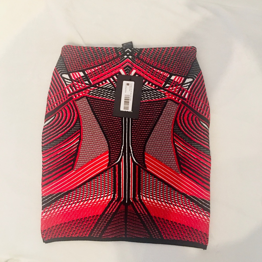 RVN Curved Line Mini Skirt
